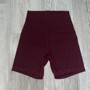 Lululemon Align High-Waisted Burgundy Red Shorts